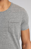 POCKET T-SHIRT IN GREY MELANGE - Mavi Jeans