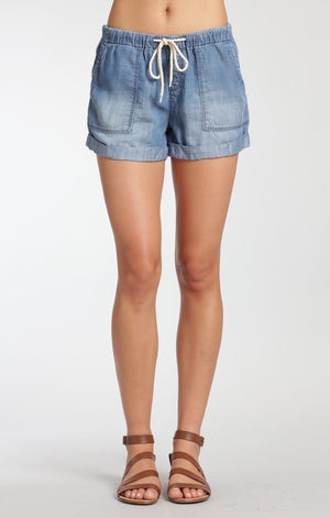 LAILA SHORTS IN INDIGO BRUSHED SUPER SOFT TENCEL - Mavi Jeans