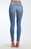 ALISSA SUPER SKINNY IN MID INDIGO GOLD FEATHER - Mavi Jeans