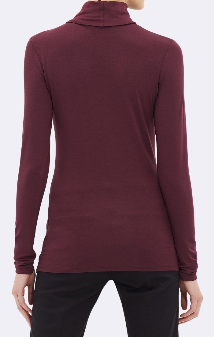 TURTLE NECK TOP - WINE - Mavi Jeans