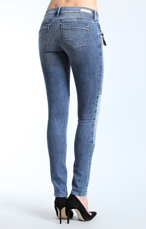 HARPER ZIP  SKINNY IN TRUE BLUE BLOCKING - Mavi Jeans