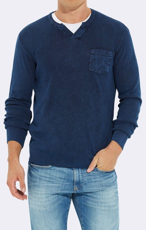 NOTCH NECK SWEATER - Mavi Jeans