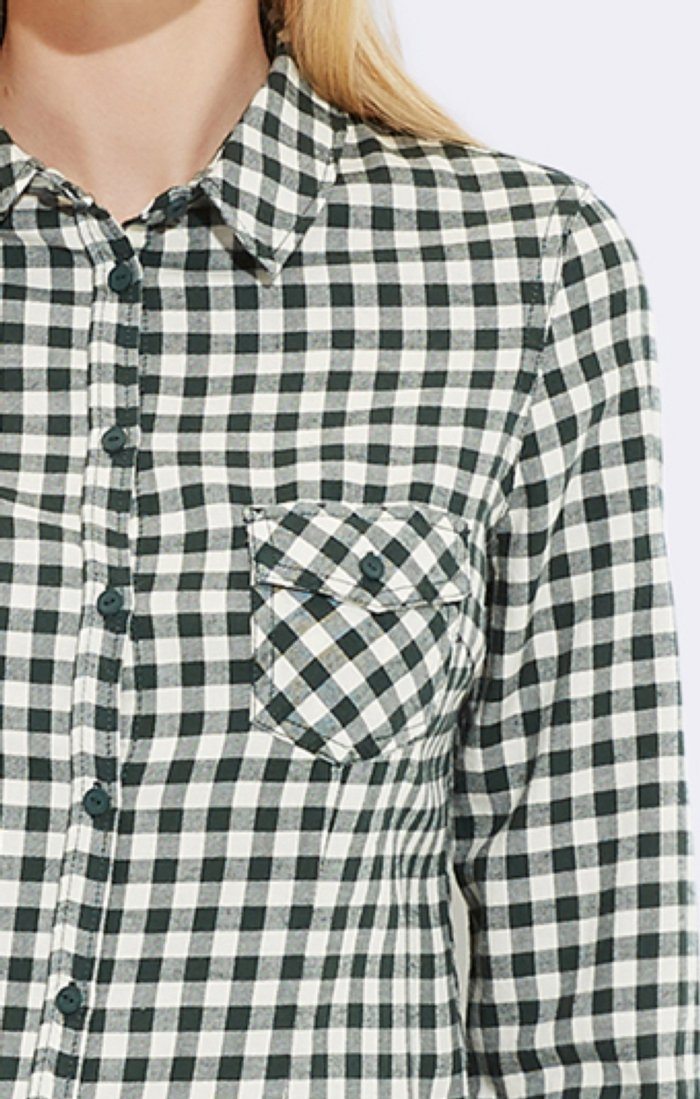 LACE DETAIL PLAID SHIRT - Mavi Jeans