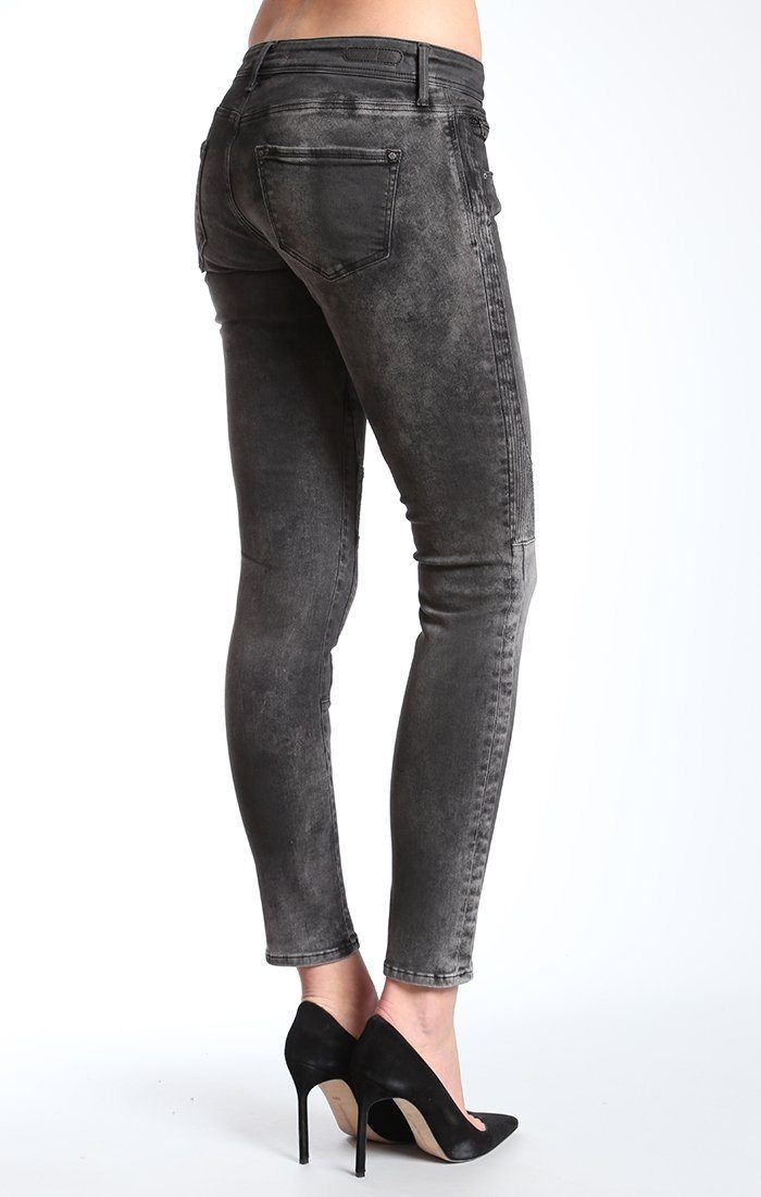 CHLOE SKINNY BIKER IN SMOKE COATED - Mavi Jeans