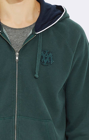 ZIP-UP HOODIE - GREEN - Mavi Jeans