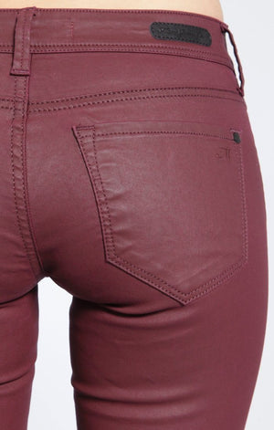 SERENITY ZIP  SKINNY  IN BORDEAUX JEATHER - Mavi Jeans