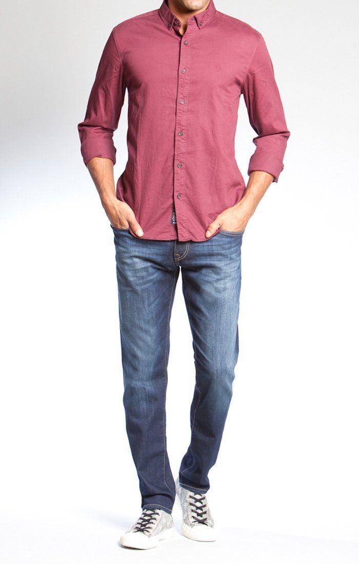 JAKE SLIM LEG IN DEEP BRUSHED BELTOWN - Mavi Jeans