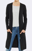 LONG CARDIGAN - BLACK - Mavi Jeans