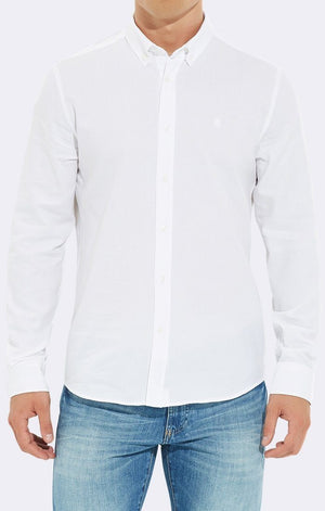 FITTED BASIC SHIRT - WHITE - Mavi Jeans