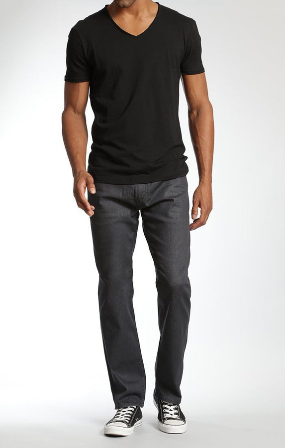 ZACH STRAIGHT LEG IN DARK GREY WHITE EDGE - Mavi Jeans