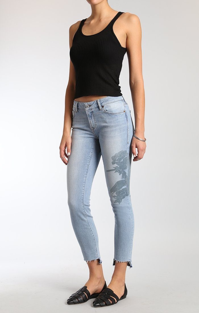 ADRIANA ANKLE SUPER SKINNY  IN COLORED EXOTIC ICON - Mavi Jeans