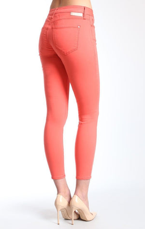 ALEXA ANKLE SKINNY  IN CORAL GOLD SATEEN - Mavi Jeans