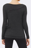 LONG SLEEVE TOP - DARK GREY - Mavi Jeans