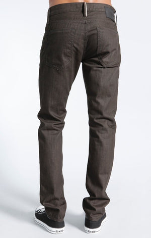 JAKE SLIM LEG IN BROWN COATED WHITE EDGE - Mavi Jeans