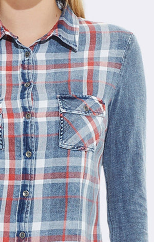 INDIGO PLAID SHIRT - Mavi Jeans