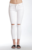 ADRIANA ANKLE SUPER SKINNY  IN WHITE DESTRUCTED TR - Mavi Jeans