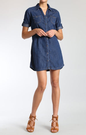 BREE DRESS IN MID INDIGO - Mavi Jeans