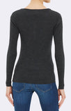 FITTED HENLEY SWEATER ANTHRACITE MELANGE - Mavi Jeans