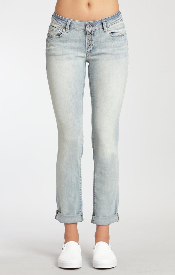 EMMA SLIM BOYFRIEND IN LT USED BOHO - Mavi Jeans