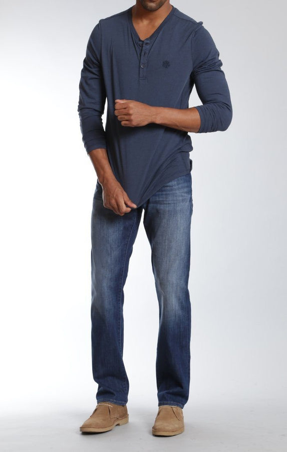 MYLES STRAIGHT LEG IN DARK BRUSHED PORTLAND - Mavi Jeans