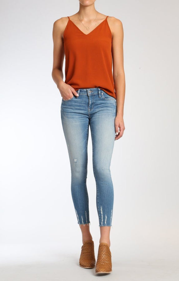 ADRIANA ANKLE SUPER SKINNY  IN LT SHADED GLAM - Mavi Jeans