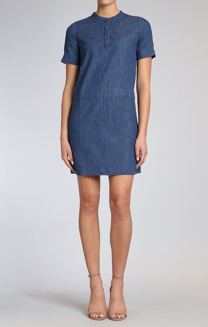 COLLARLESS DENIM DRESS - Mavi Jeans