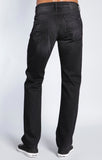 ZACH STRAIGHT LEG IN BLACK BRUSHED YALETOWN - Mavi Jeans