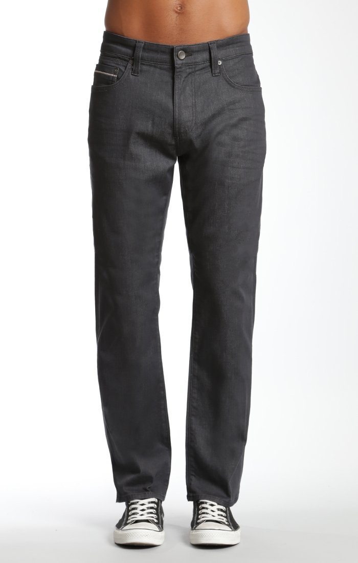 ZACH STRAIGHT LEG IN DARK GREY WHITE EDGE - Mavi Jeans