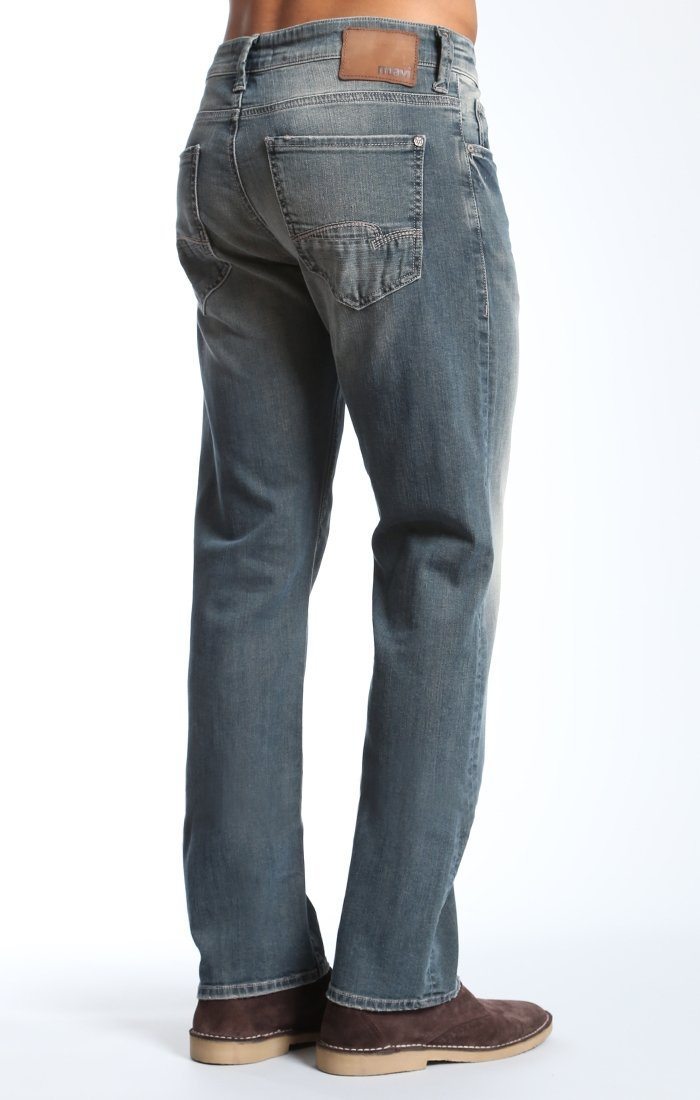 ZACH STRAIGHT LEG IN USED GREEN CAST - Mavi Jeans