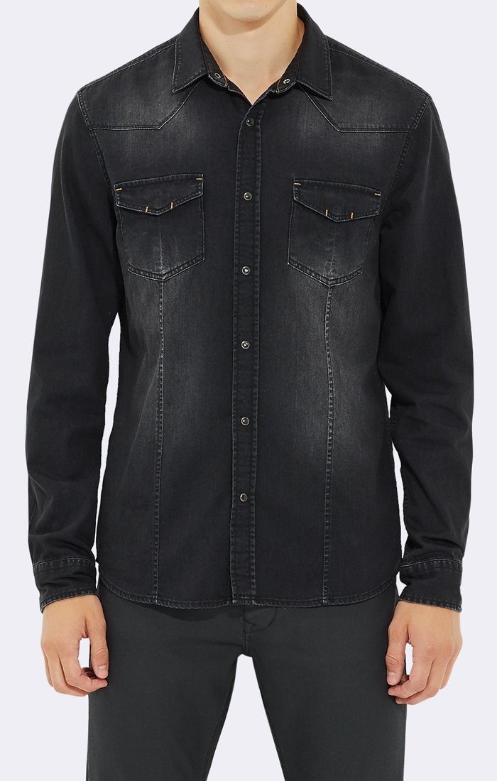 DENIM SHIRT IN BLACK - Mavi Jeans