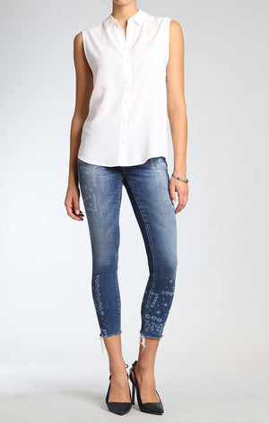 SERENA ANKLE SUPER SKINNY  IN FLOWER INDIGO - Mavi Jeans