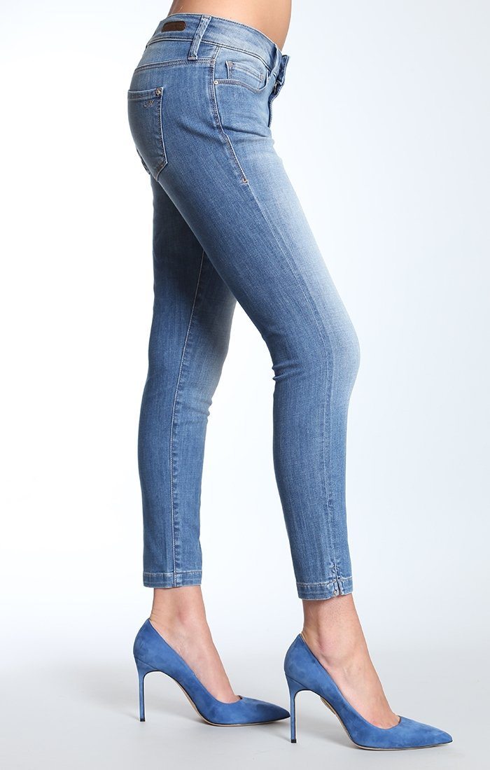 CARRIE PETITE SKINNY  SLIT IN SEA BLUE PORTLAND - Mavi Jeans