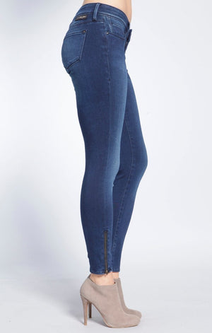 SERENITY ZIP  SKINNY  IN DEEP GOLD SATEEN - Mavi Jeans