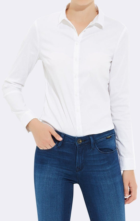 STRETCH SHIRT WHITE - Mavi Jeans