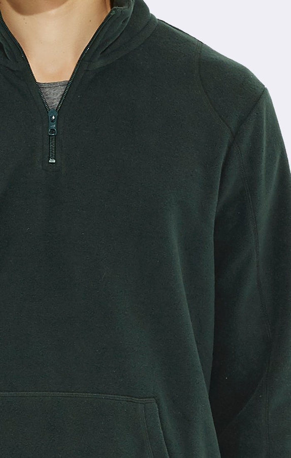 FLEECE PULLOVER - GREEN - Mavi Jeans