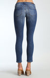 ADRIANA ANKLE SUPER SKINNY  IN DARK DESTRUCTED COUNTRY - Mavi Jeans