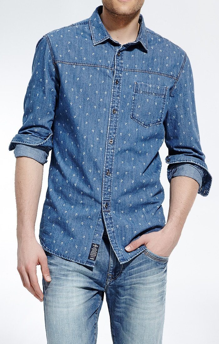 SP14 DENIM SHIRT ANCHOR MOTIF - Mavi Jeans