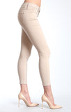 ALEXA ANKLE SKINNY  IN TAUPE GOLD SATEEN - Mavi Jeans