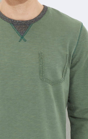 CREW NECK SWEATSHIRT - GREEN - Mavi Jeans