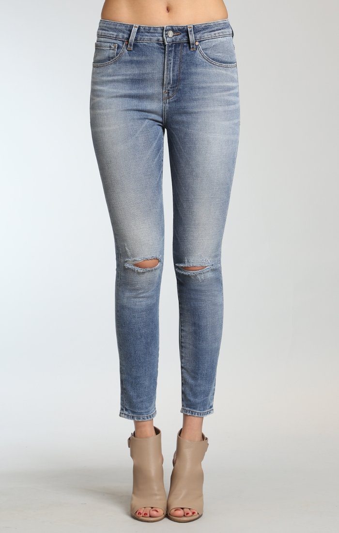 LUCY SUPER SKINNY IN FOGGY RIPPED VINTAGE - Mavi Jeans