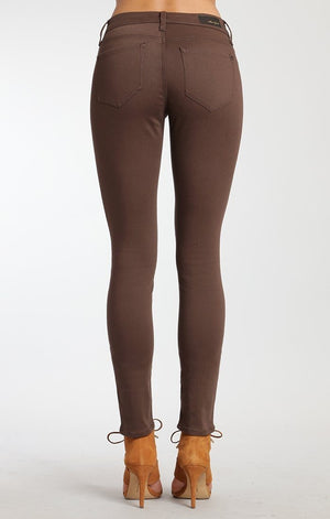 ALEXA SKINNY IN CHOCOLATE BROWN GOLD SATEEN - Mavi Jeans