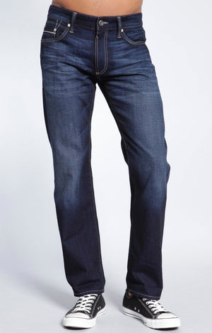 ZACH STRAIGHT LEG IN DEEP BT WHITE EDGE - Mavi Jeans