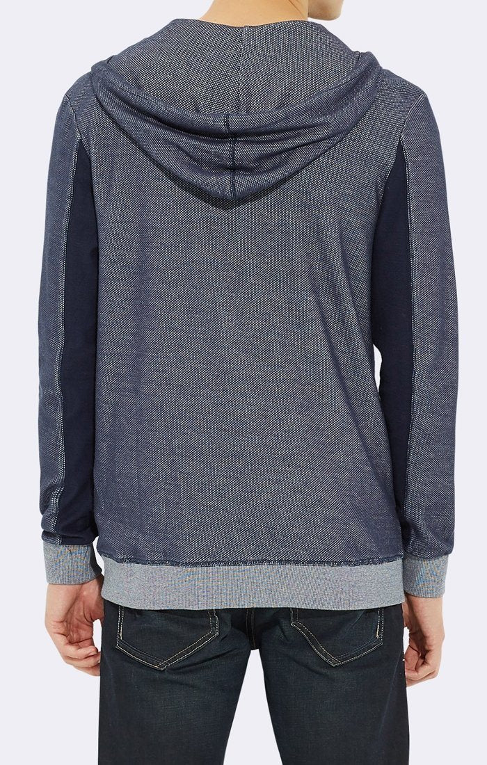 COLOR BLOCK PANEL ZIP-UP SWEATSHIRT - Mavi Jeans