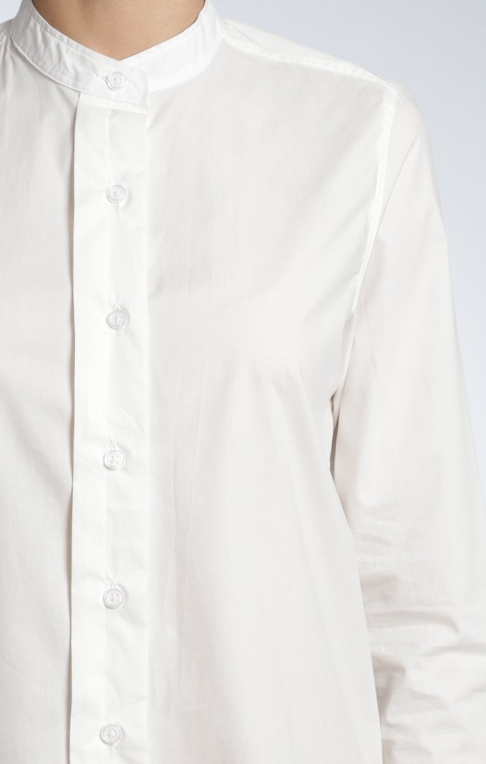 CHLOE ROUND COLLAR SHIRT IN WHITE - Mavi Jeans