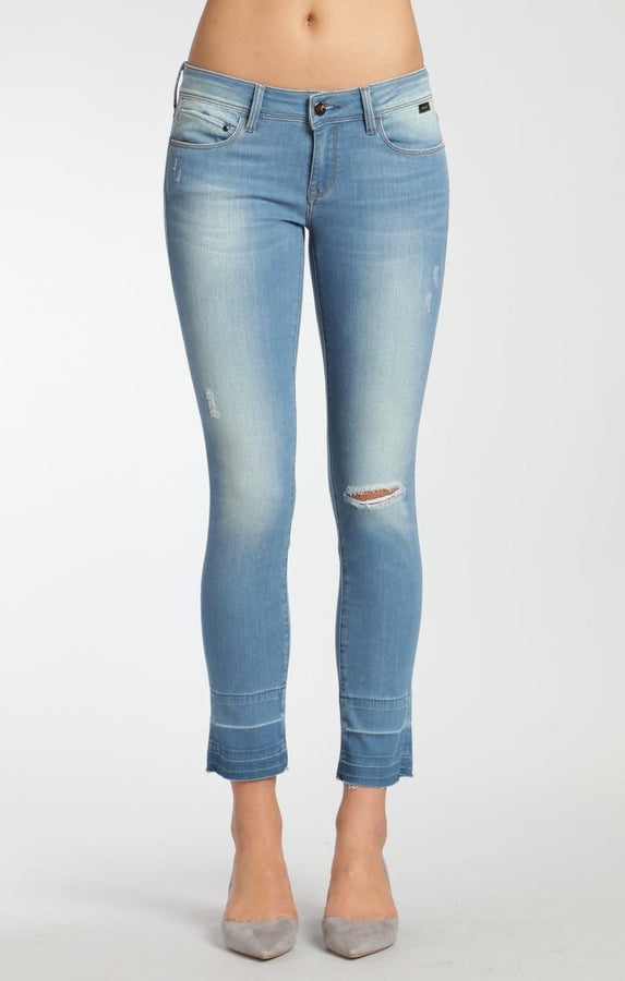 ALEXA ANKLE SKINNY  IN GREEN INDIGO GOLD FEATHER - Mavi Jeans