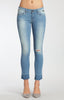 ALEXA ANKLE SKINNY  IN GREEN INDIGO GOLD FEATHER - Mavi Jeans