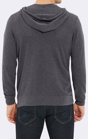 HOODED PULLOVER MID GREY MELANGE - Mavi Jeans