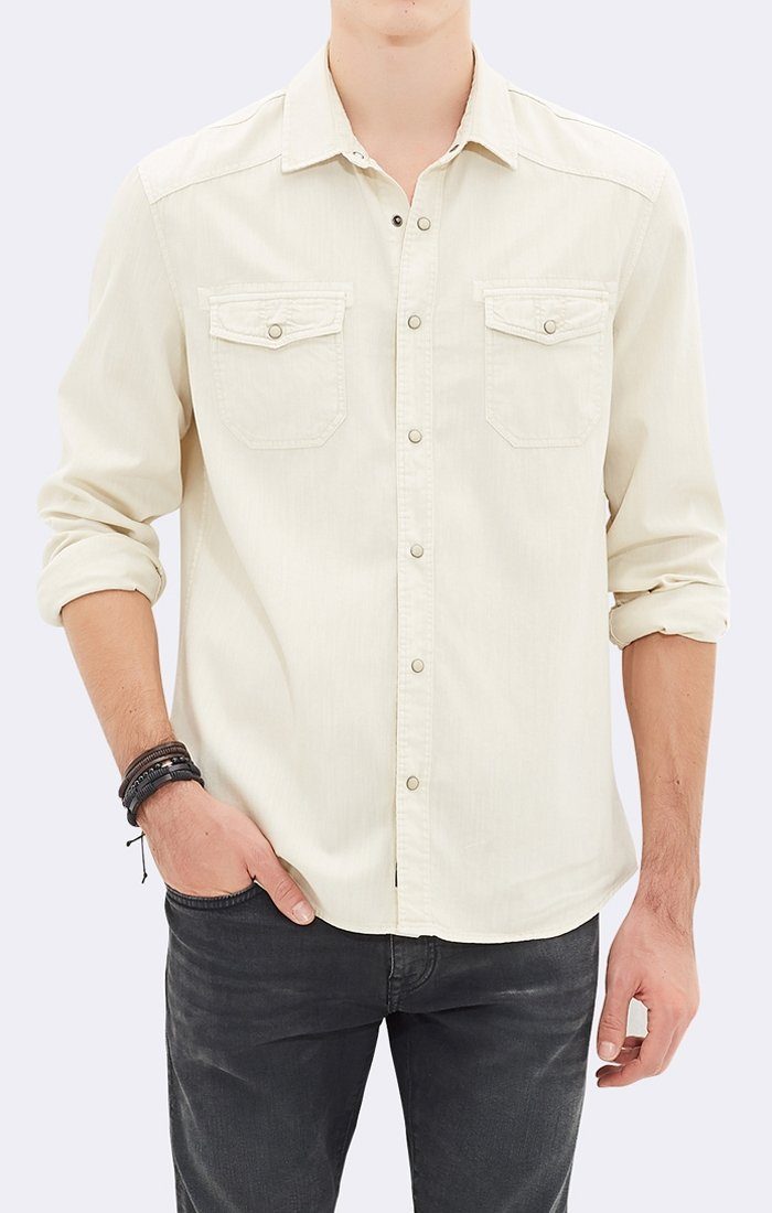 DOUBLE POCKET SHIRT - TURTLE DOVE - Mavi Jeans