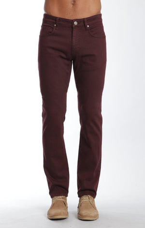 JAKE SLIM LEG IN BURGUNDY COLORED DENIM - Mavi Jeans