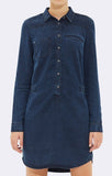 DENIM DRESS WITH DOUBLE POCKETS - Mavi Jeans